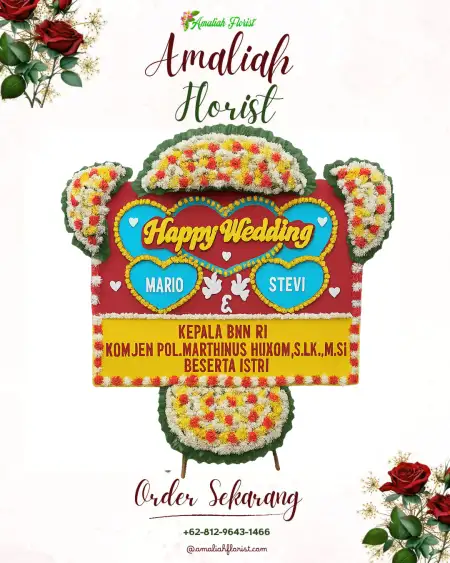 Papan Bunga Pernikahan Gundik